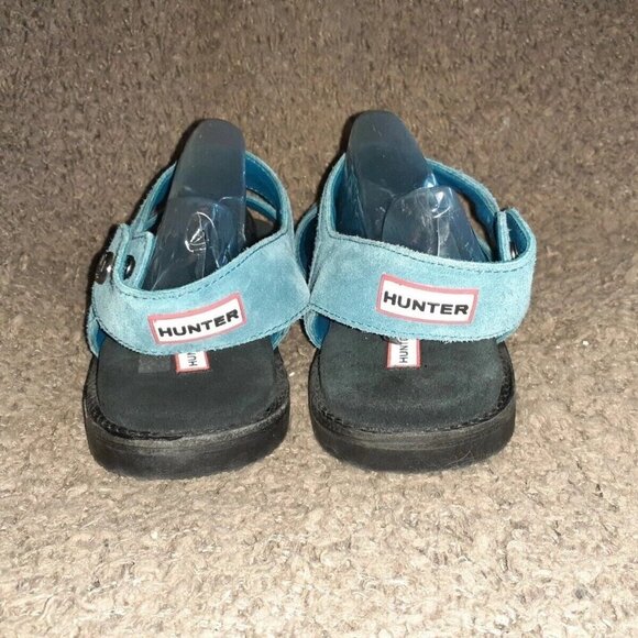 HUNTER-Original Leather Sandals-Blue Suede Sport-SZ 11.5/12 Woman-Near Mint - Picture 5 of 8